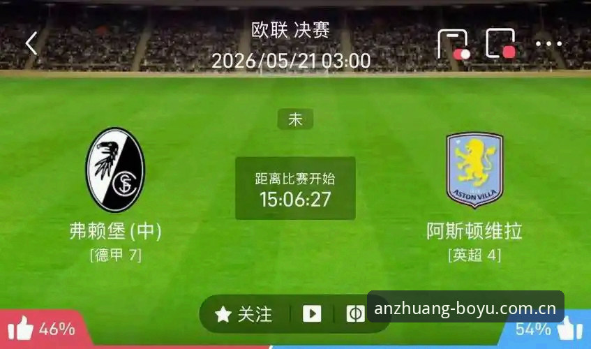 欧联杯决赛最新战报：阿斯顿维拉3-0完胜弗赖堡，终结30年冠军荒创历史